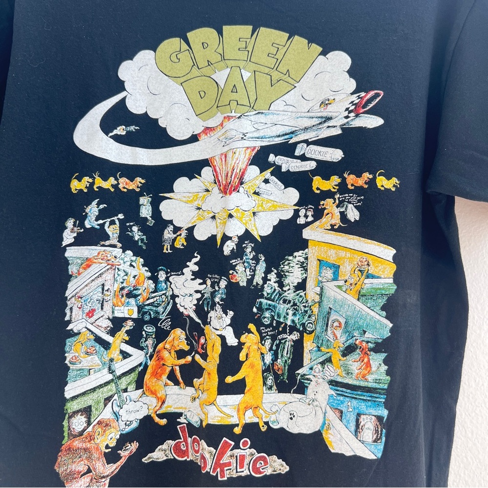Green Day Off The Shoulder Punk Tee - Picture 2 of 4
